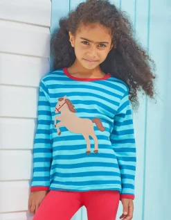 Organic Jumping Horse Applique T-Shirt