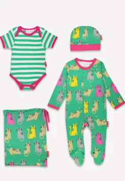 Organic Kitten Print Baby Gift Set
