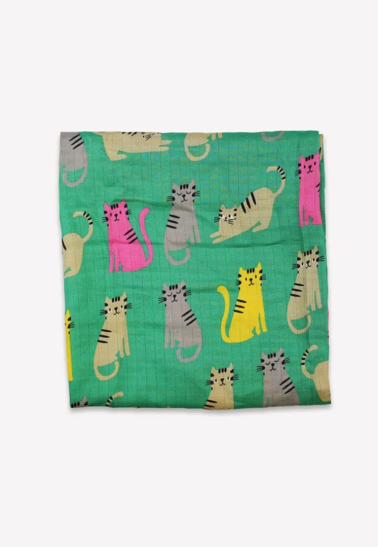 Organic Kitten Print Muslin 2-Pack