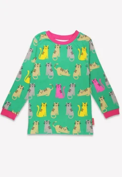 Organic Kitten Print Pyjamas