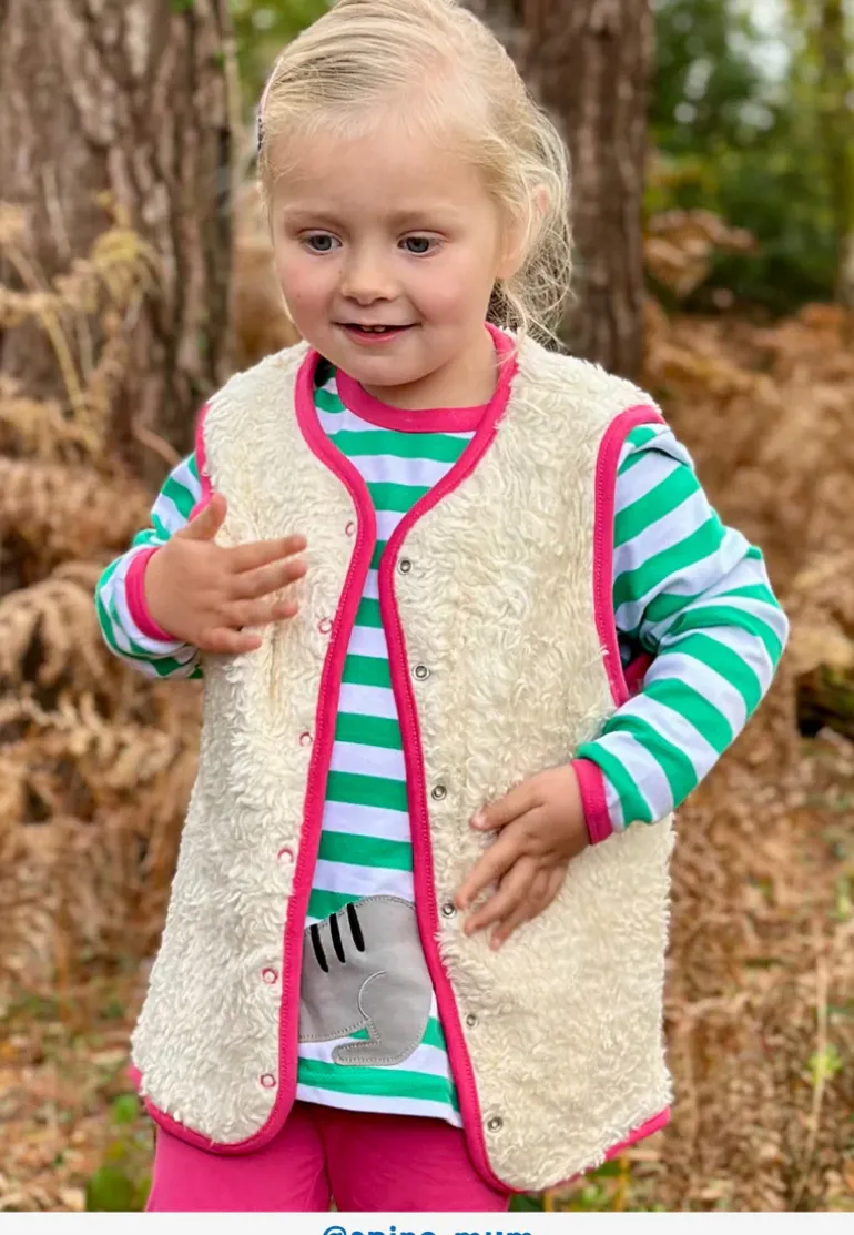 Organic Kitten Print Reversible Gilet