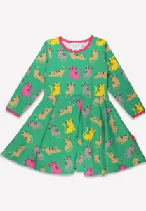 Organic Kitten Print Skater Dress