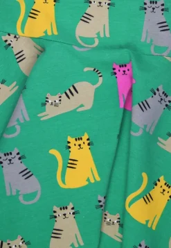 Organic Kitten Print Skater Dress