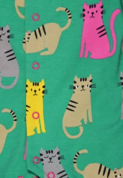 Organic Kitten Print Sleepsuit