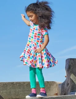 Organic Multi Elly Print Skater Dress