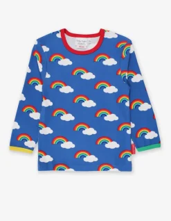 Organic Multi Rainbow Print Long-Sleeved T-Shirt