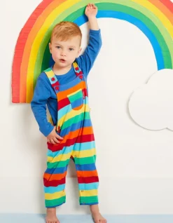 Organic Multi Stripe Dungarees