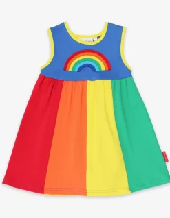 Organic Multi Stripe Pinafore Dress