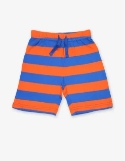 Organic Orange and Blue Stripe Shorts