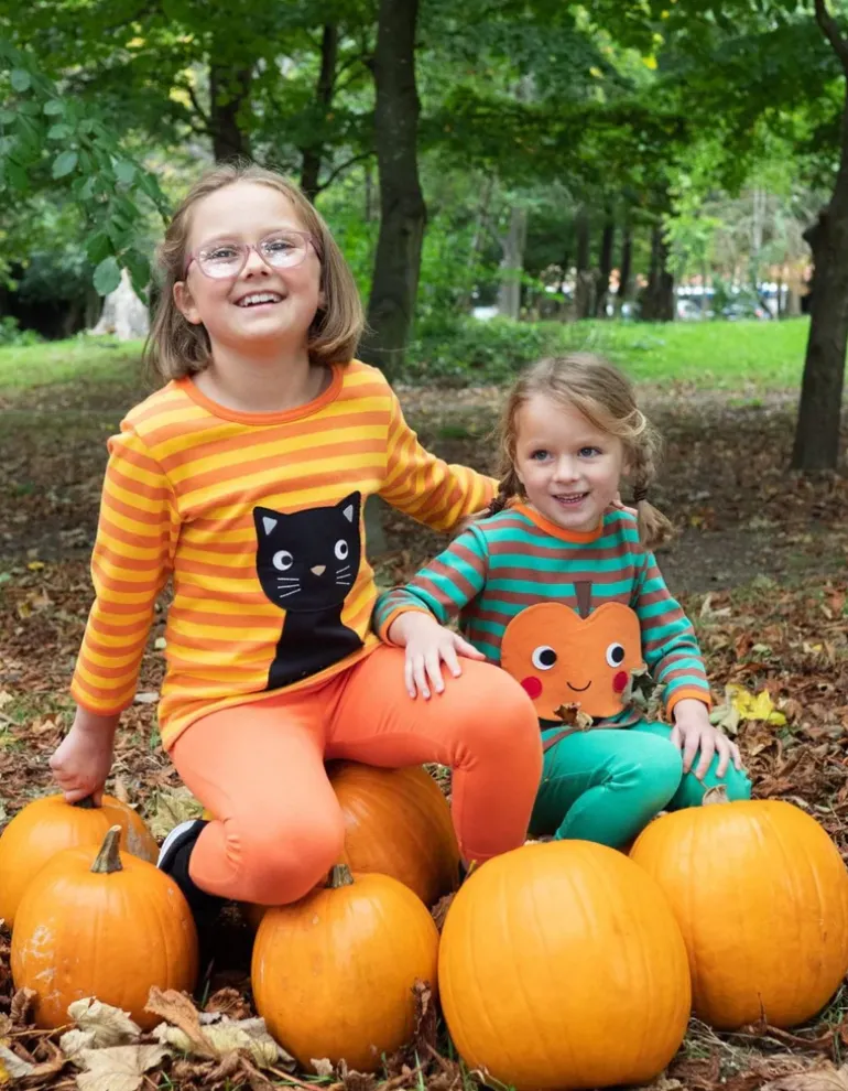 Organic Orange Basic Leggings