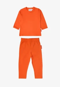 Organic Orange Basic Long-Sleeved T-Shirt & Leggings Bundle