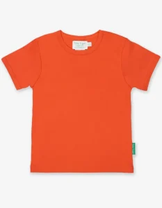 Organic Orange Basic Short-Sleeved T-Shirt