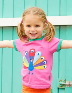 Organic Peacock Applique T-Shirt