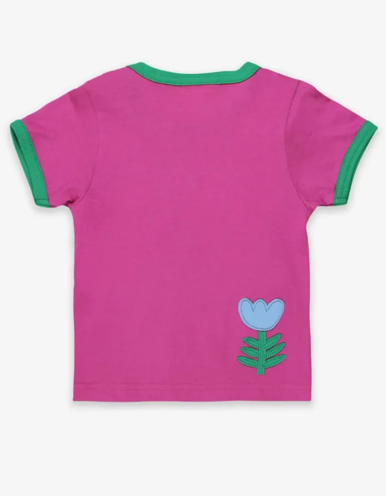 Organic Peacock Applique T-Shirt