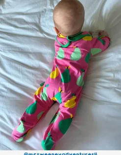 Organic Pear Print Babygrow