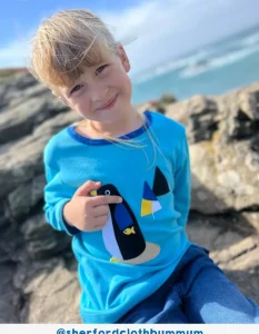 Organic Penguin Applique Long-Sleeve T-Shirt