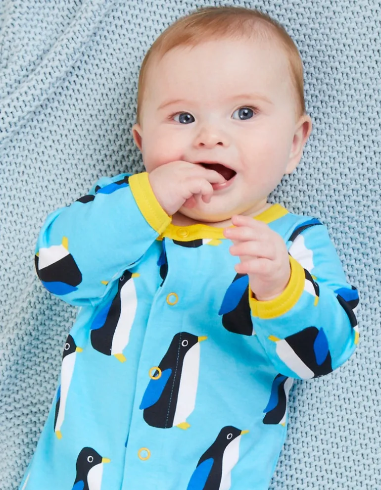 Organic Penguin Print Baby Gift Set