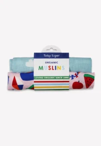 Organic Picnic Print 2 Pack Muslins