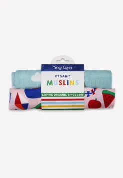 Organic Picnic Print 2 Pack Muslins