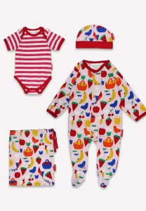 Organic Picnic Print Baby Gift Set