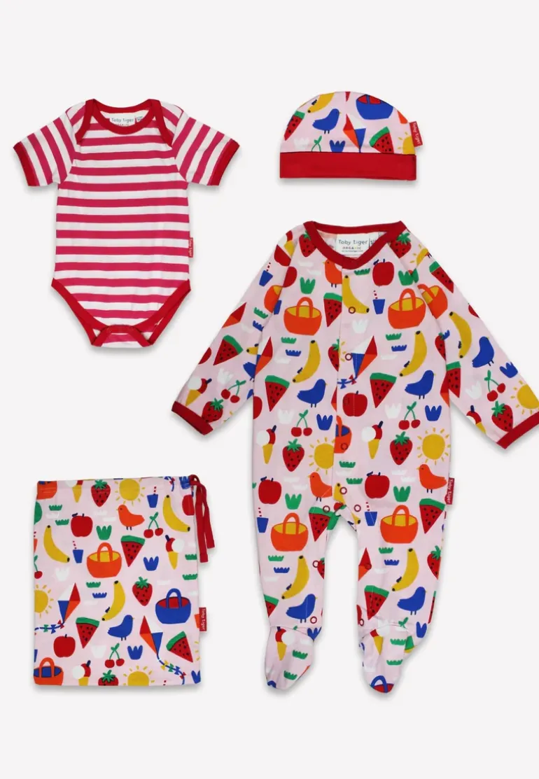 Organic Picnic Print Baby Gift Set
