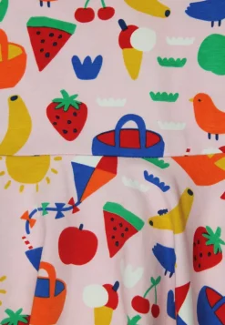 Organic Picnic Print Short Sleeved Skater Dress