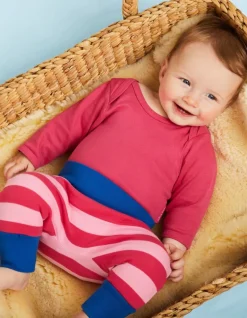 Organic Pink Basic Long-Sleeved Baby Bodysuit