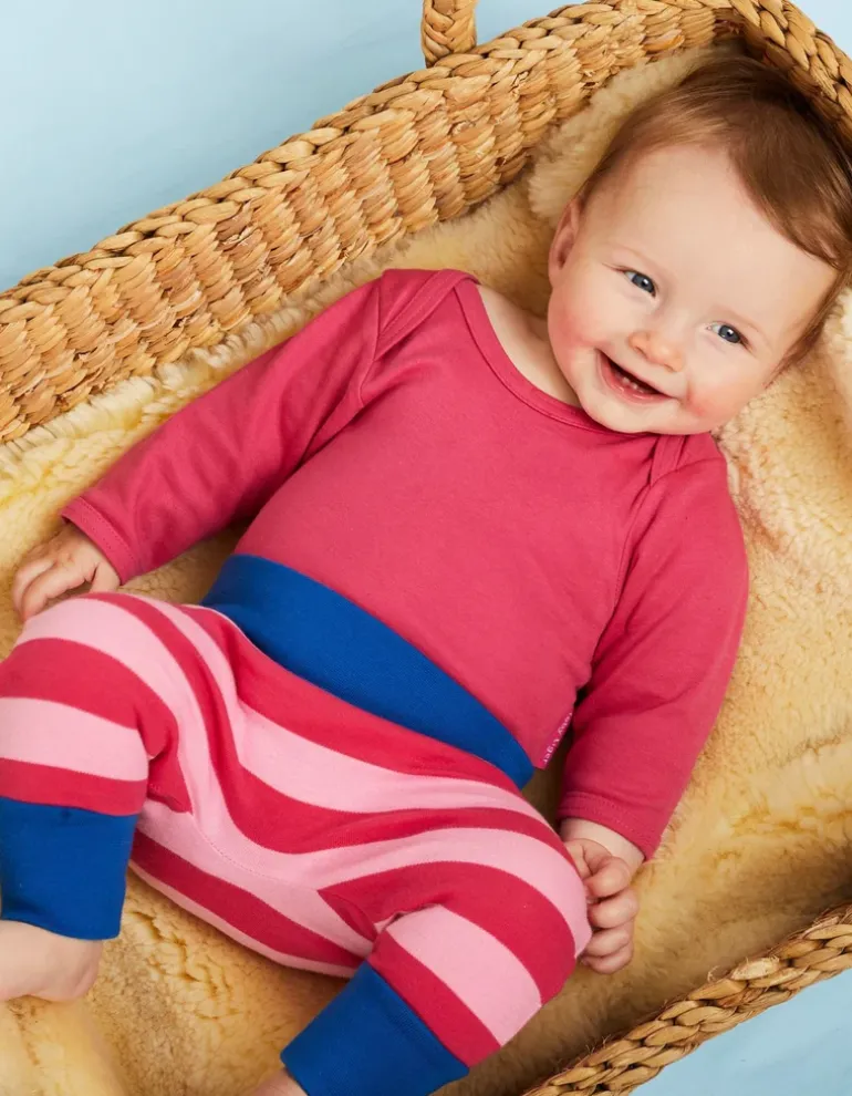 Organic Pink Basic Long-Sleeved Baby Bodysuit