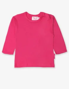 Organic Pink Basic Long-Sleeved T-Shirt