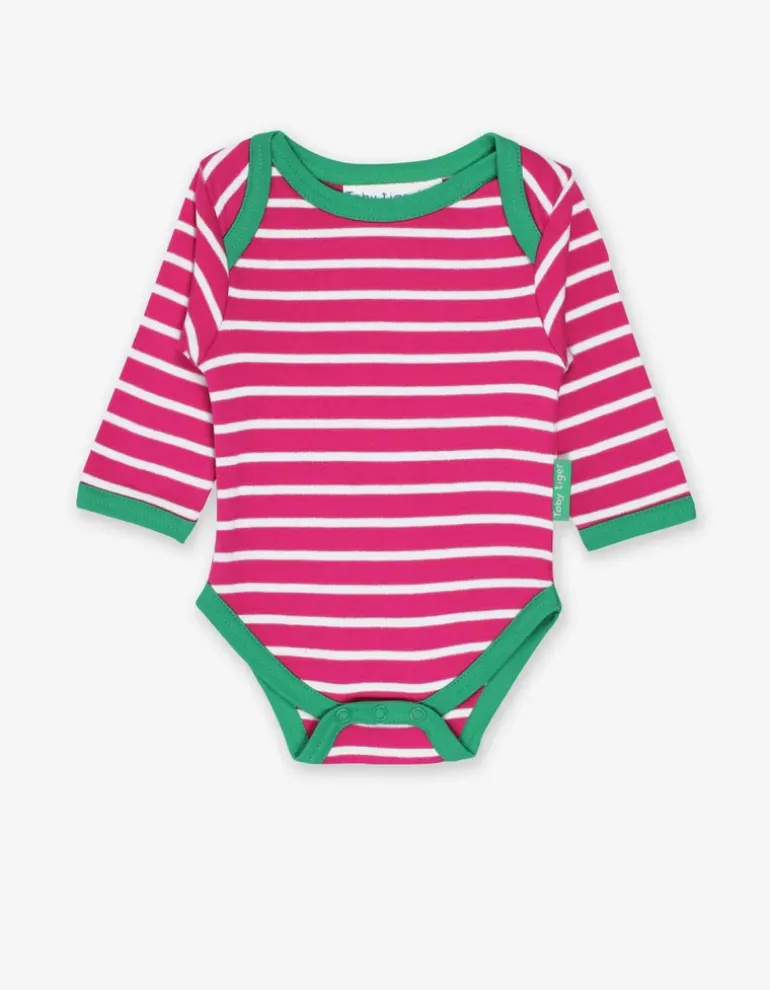 Organic Pink Breton Bodysuit