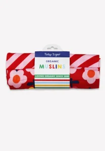 Organic Pink Flower Muslin 2-Pack