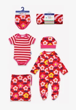 Organic Pink Flower Print Baby Bundle