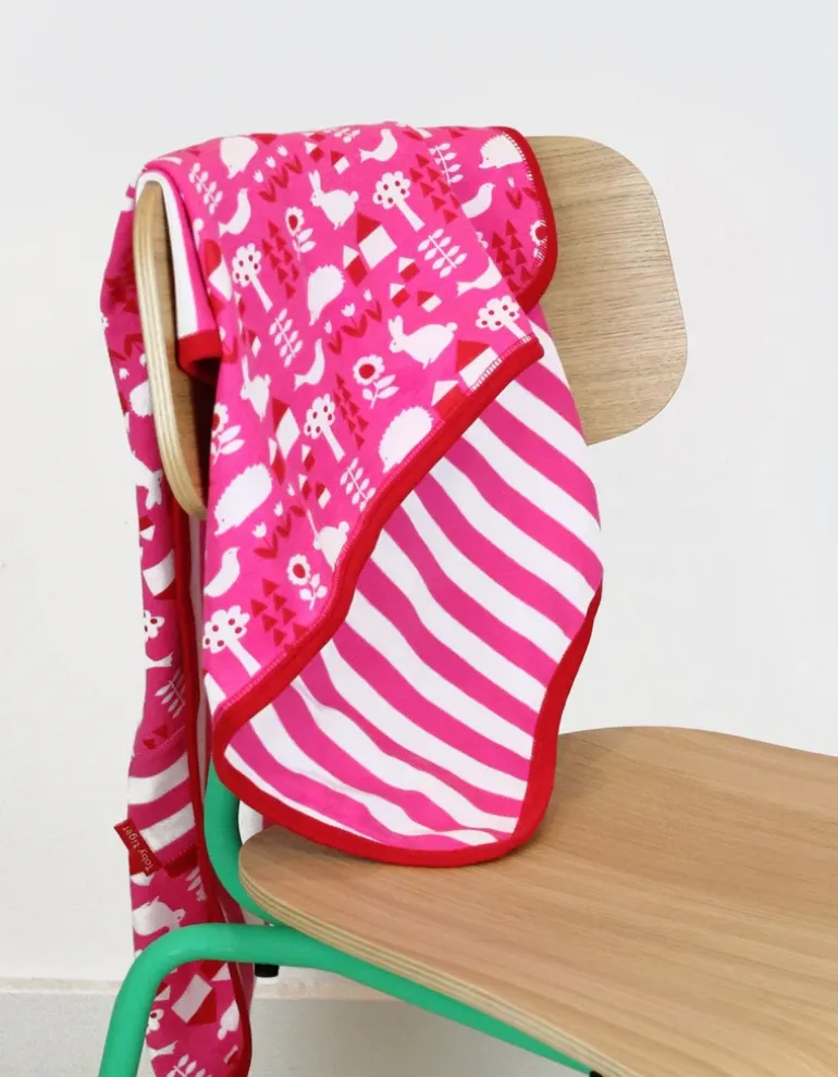 Organic Pink Garden Blanket