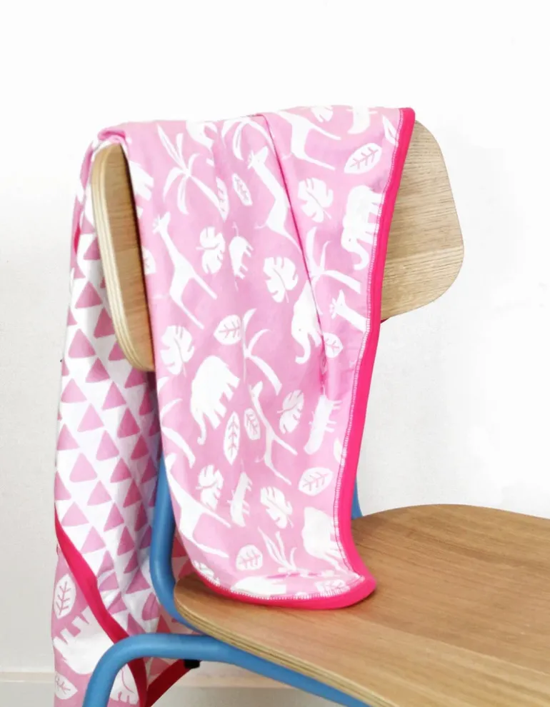 Organic Pink Jungle Blanket