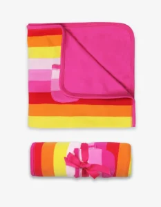 Organic Pink Multi Stripe Blanket