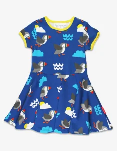 Organic Puffin Print Skater Dress