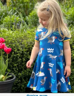Organic Puffin Print Skater Dress