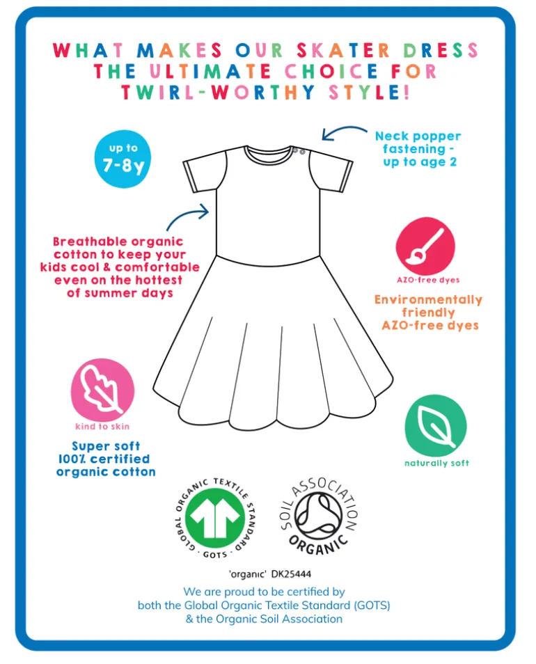 Organic Puffin Print Skater Dress