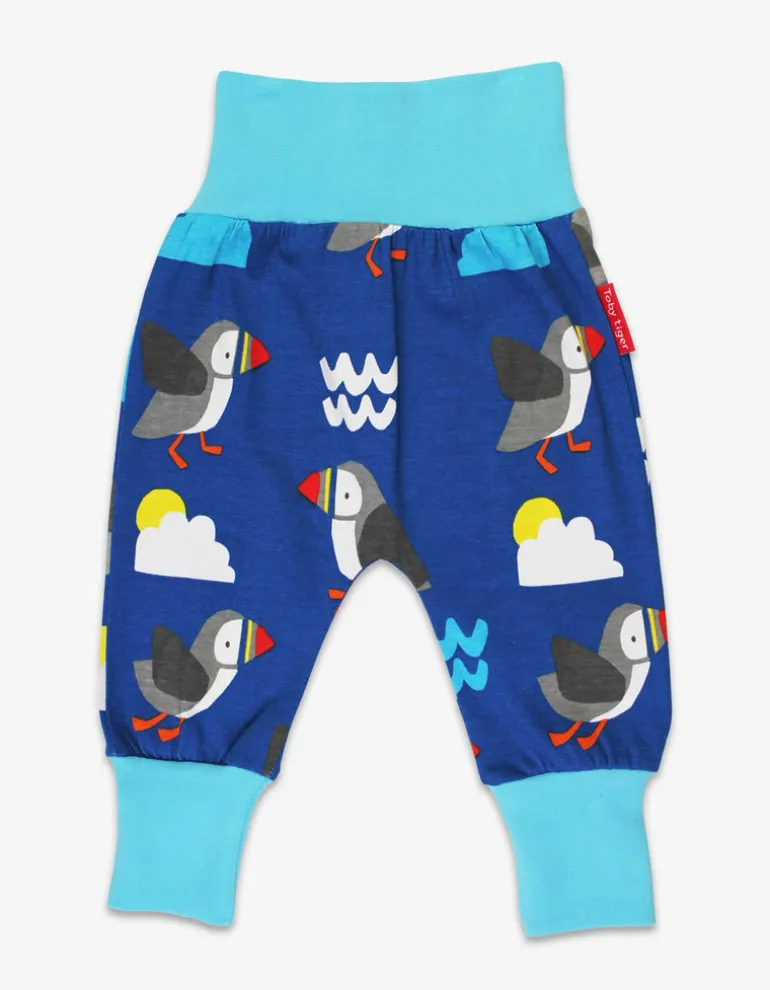 Organic Puffin Print Yoga Pants