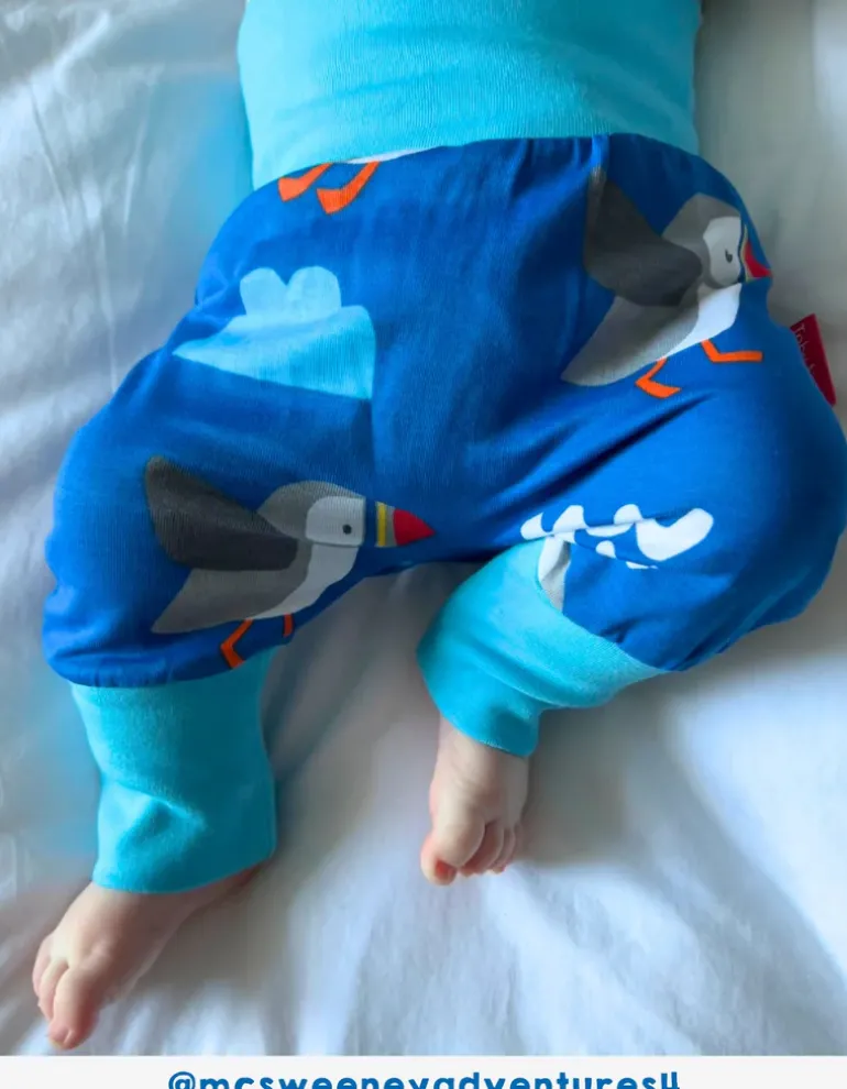 Organic Puffin Print Yoga Pants