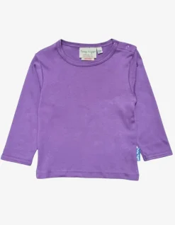 Organic Purple Basic Long-Sleeved T-Shirt