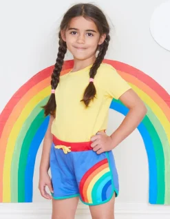 Organic Rainbow Applique Running Shorts