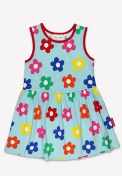 Organic Rainbow Bloom Print Summer Dress