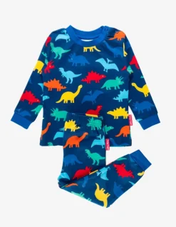 Organic Rainbow Dinosaur Print Pyjamas