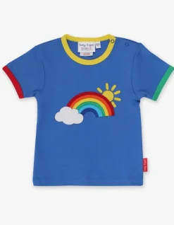 Organic Rainbow Sun and Cloud Applique T-Shirt