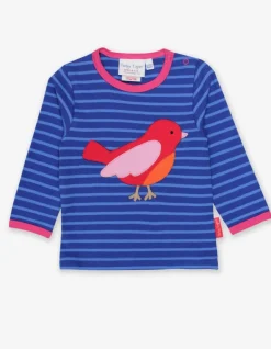 Organic Red Bird Applique T-Shirt