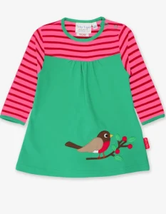 Organic Robin Applique Dress
