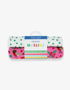 Organic Robin 2-Pack Print Muslins