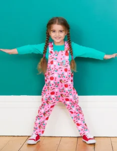 Organic Robin Print Dungarees