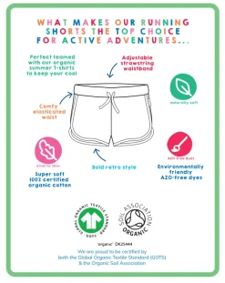 Organic Seagull Print Running Shorts